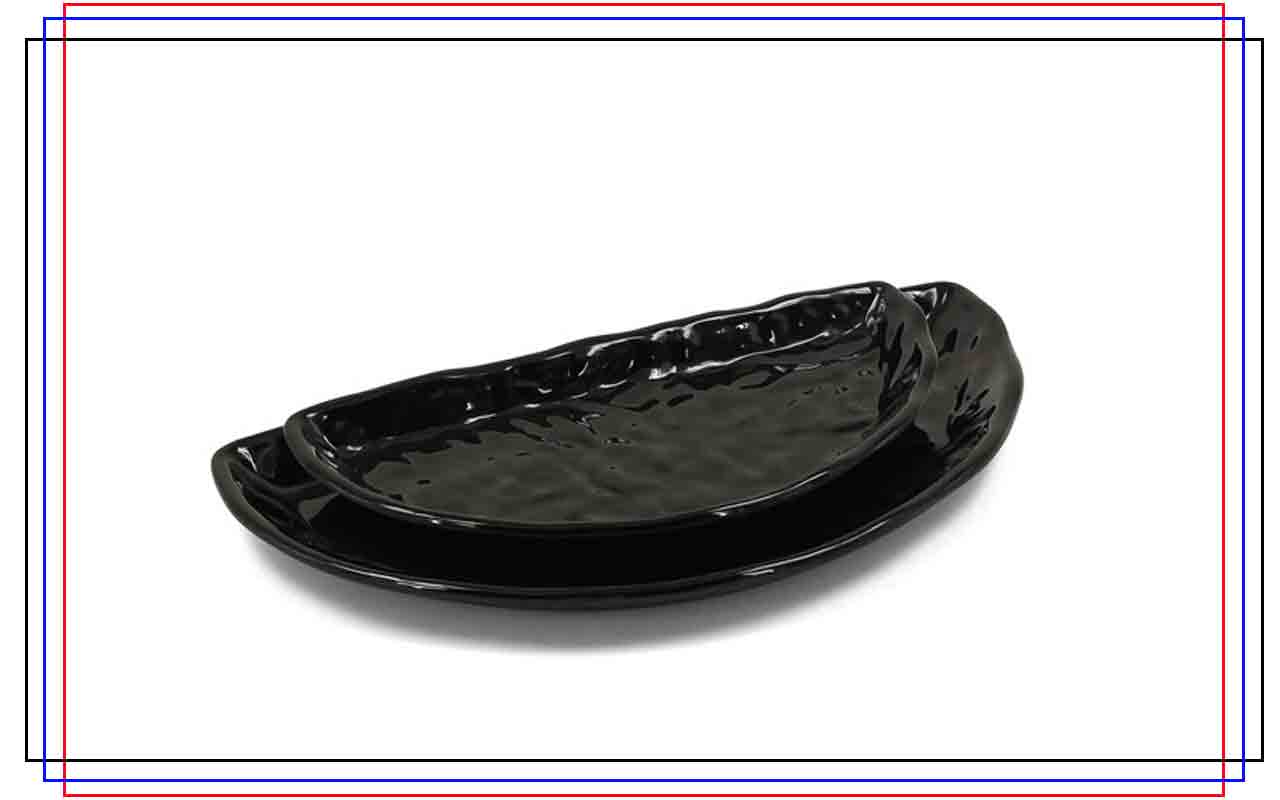 日式黑色半形月盘