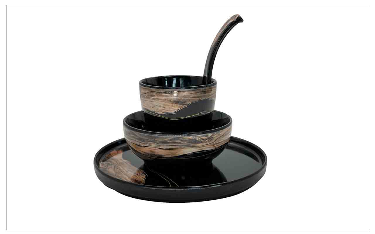 日式复古酒店饭店碗碟套摆台组合套装