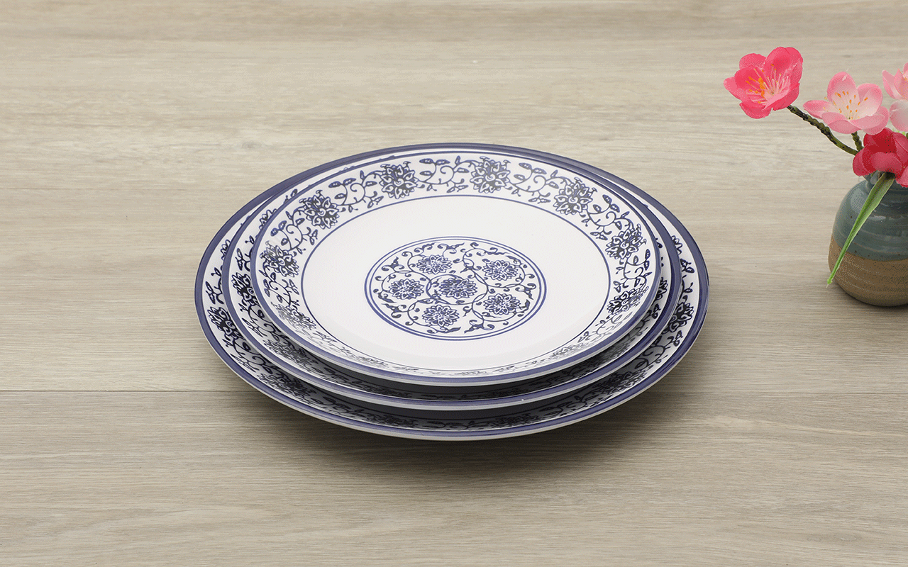 中式餐厅高档圆型餐盘
