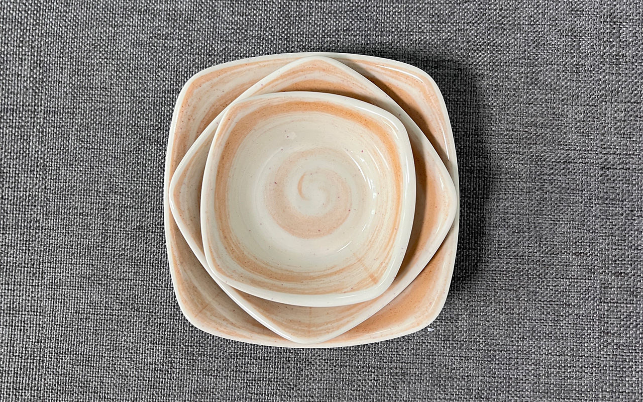 咖啡螺纹日式碗盘